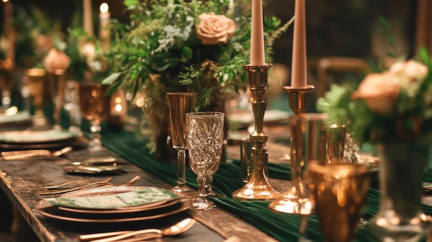 Elegant Table Setting with Rustic Charm