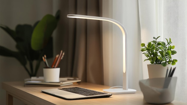 Photo elegant touchactivated desk lamp