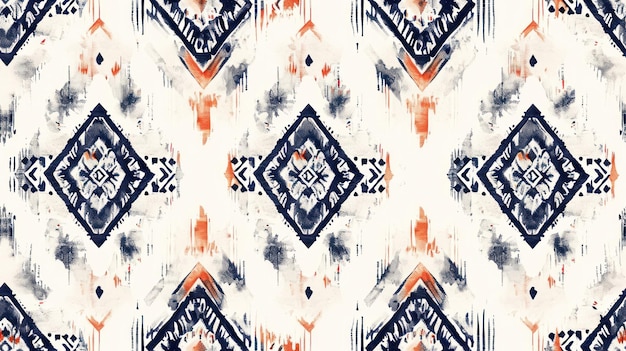 Elegant tribal pattern with intricate details and rich colors