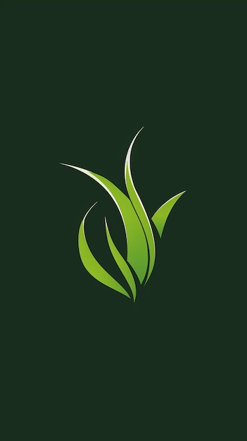 Elegant and unique grass logo