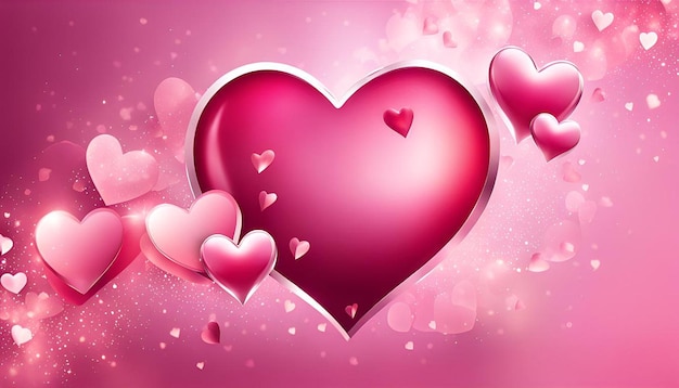 Elegant valentines day background with light effects and gradient