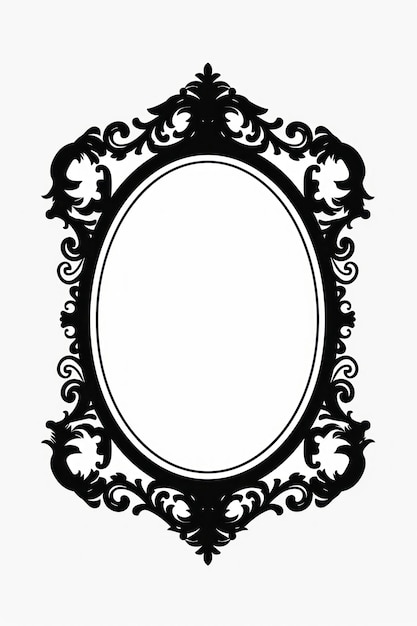 Elegant vintage ornate oval frame