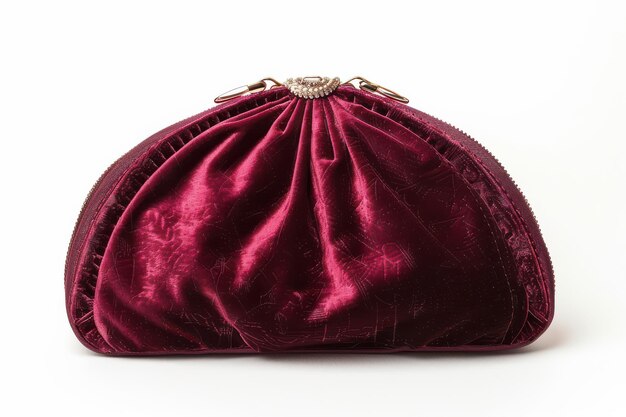 Elegant vintage red velvet clutch purse with ornamental clasp showcasing timeless fashion excellence