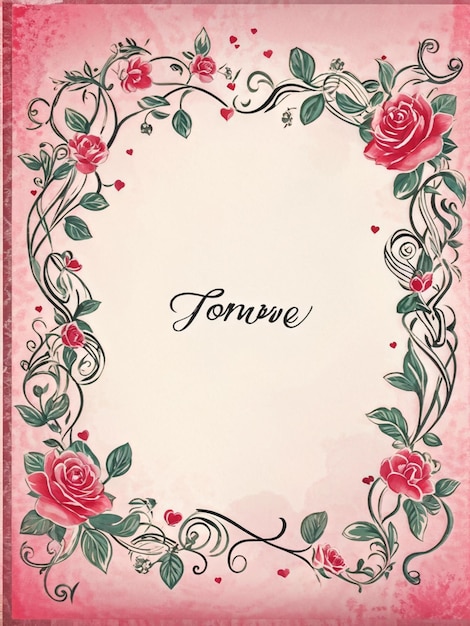 Elegant Vintage Valentines Day Greeting Card Design