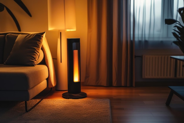 Elegant Warmth Black Heater Adds Charm to Living Space