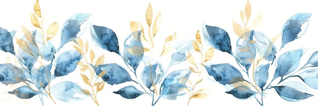 Elegant Watercolor Leaves for Luxury Branding Generative AI