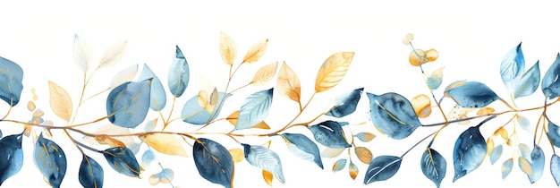 Elegant Watercolor Leaves for Luxury Branding Generative AI