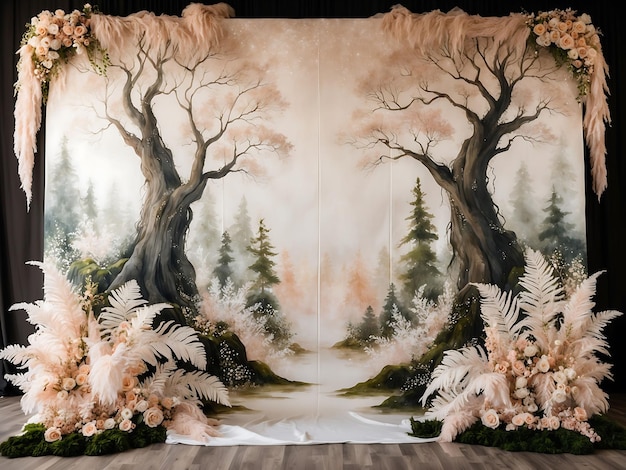 Photo elegant wedding backdrops for dreamy celebrations