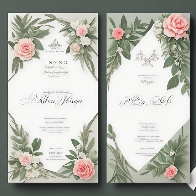 Photo elegant wedding invitation design collection set of 11 beautifully crafted themes