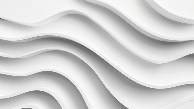 Elegant white background with graceful wavy lines Simple and stylish abstract backdrop