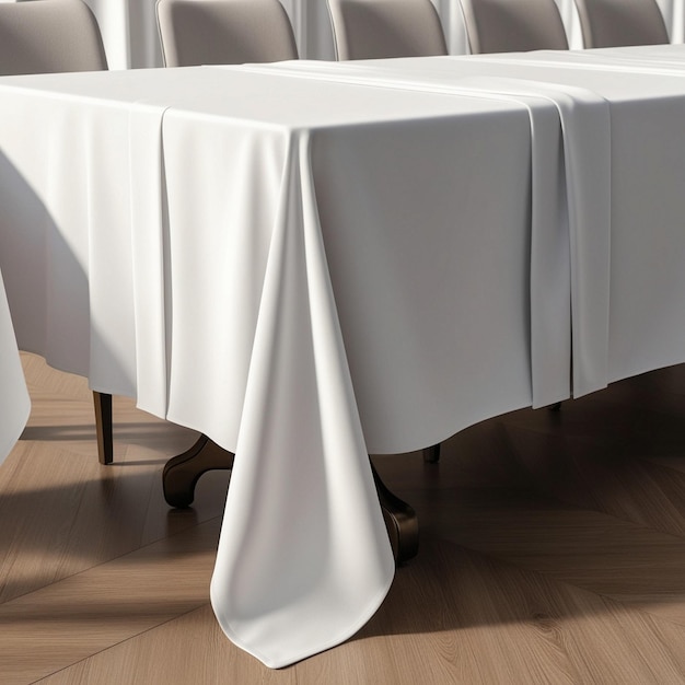 Elegant White Rectangle Tablecloth for Table Setting and Home Decor