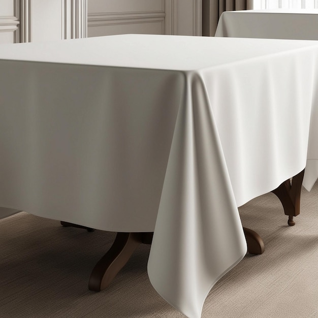 Elegant White Rectangle Tablecloth for Table Setting and Home Decor