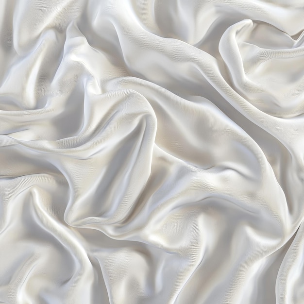 Photo elegant white satin fabric texture soft waves and smooth drapes perfect for backgrounds