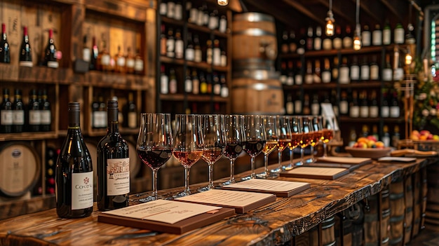 Elegant Wine Tasting Room Checkout Counter