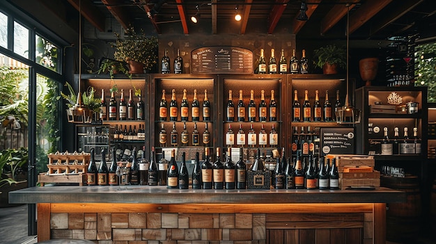 Elegant Wine Tasting Room Checkout Counter