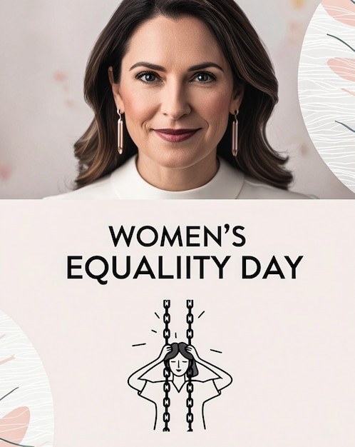 Photo elegant womens equality day banner design