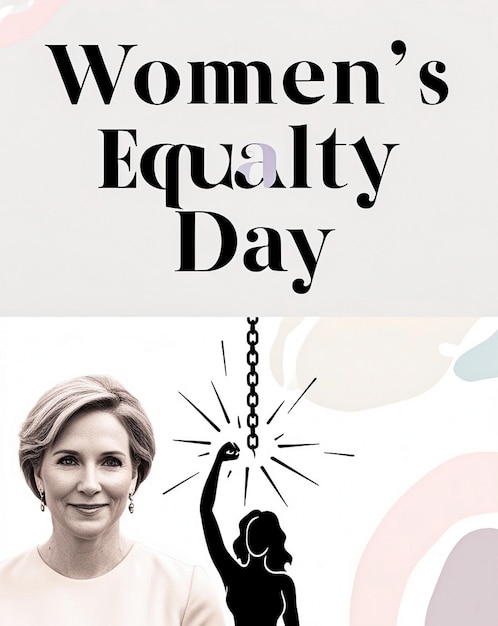 Photo elegant womens equality day banner design