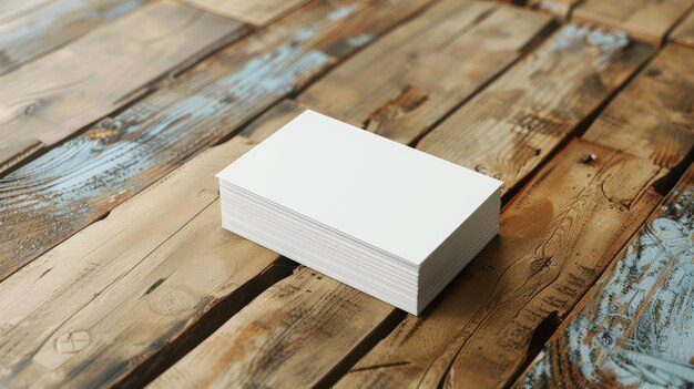 Elegant Wooden Surface Card Mockup