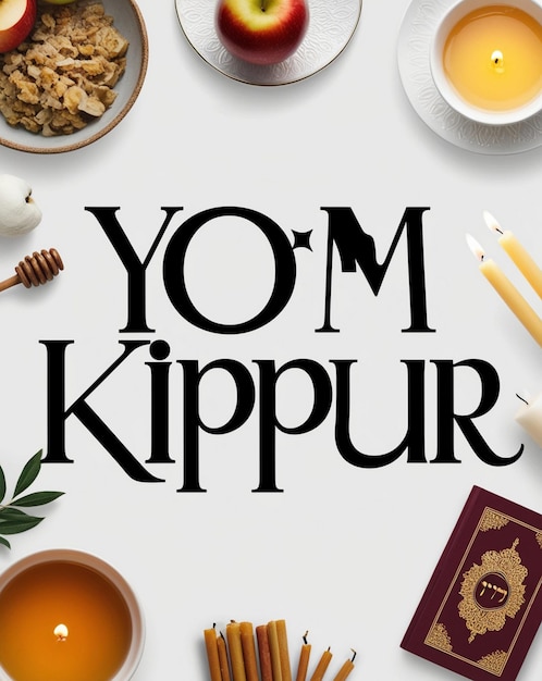 Elegant Yom Kippur greeting card design template