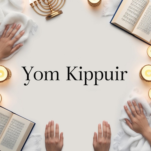 Elegant Yom Kippur greeting card design template