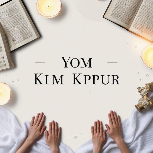 Elegant Yom Kippur greeting card design template