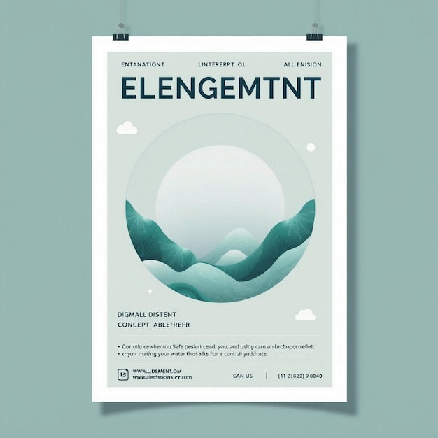 Photo elemental concept flyer template