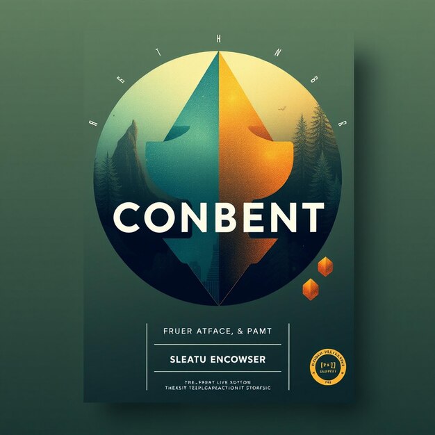 Photo elemental concept flyer template