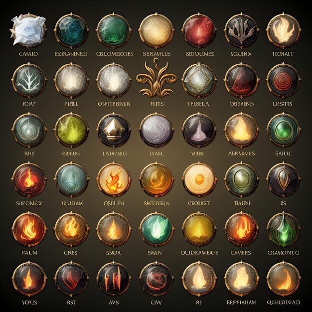 Photo elements game icons