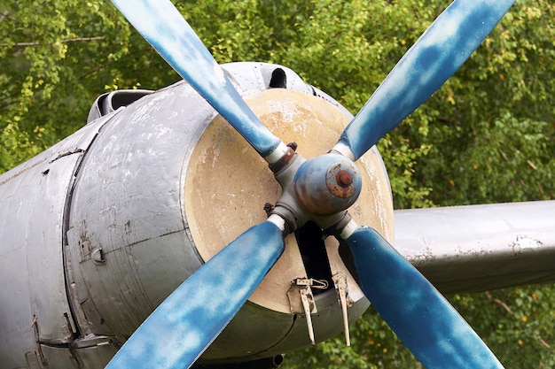 Elements of an old Soviet military aircraft