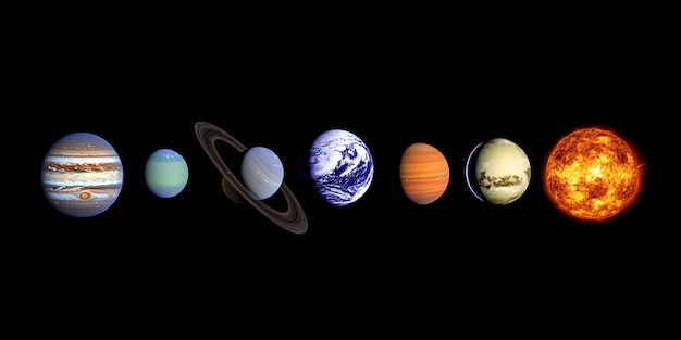 Photo elements of the solar system