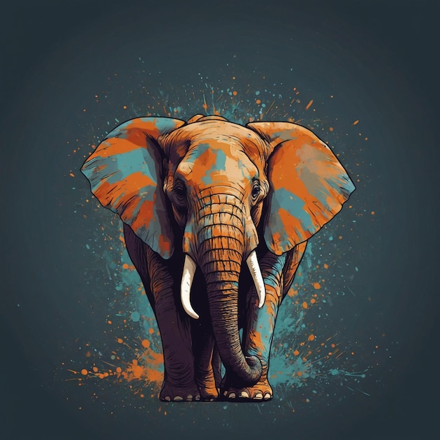 elephant abstract vector