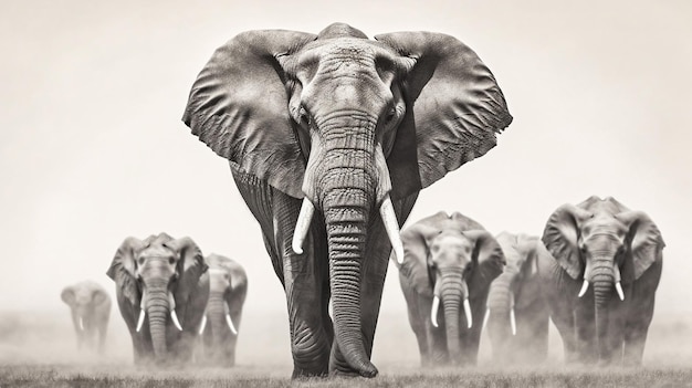 elephant art prints HD 8K wallpaper Stock Photographic Image