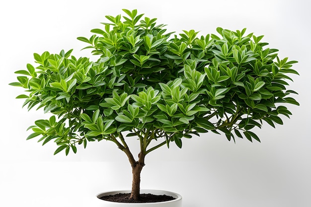 Elephant bush plant on white background