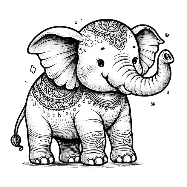 Elephant Coloring Pages printable Coloring pages for kids Printable Elephant Coloring