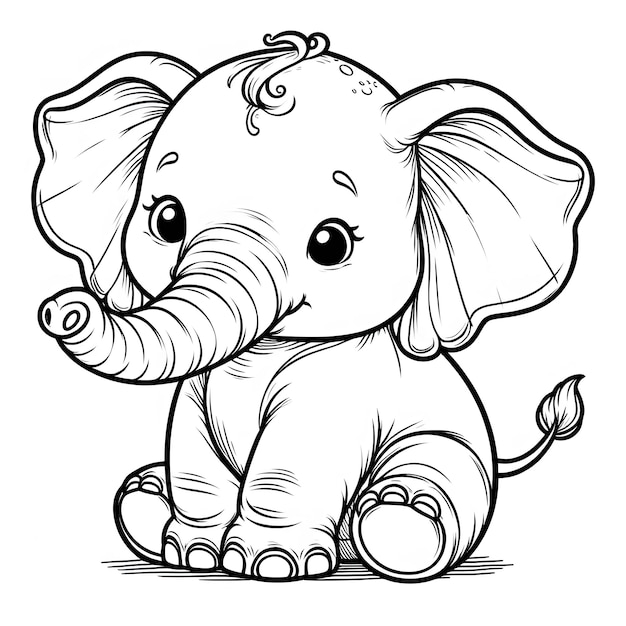 Elephant Coloring Pages printable Coloring pages for kids Printable Elephant Coloring