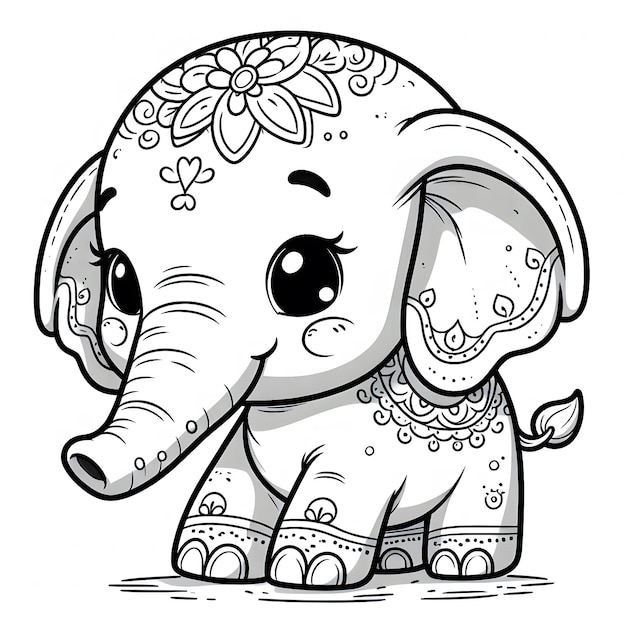 Elephant Coloring Pages printable Coloring pages for kids Printable Elephant Coloring