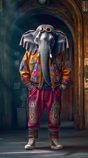 elephant in a costume