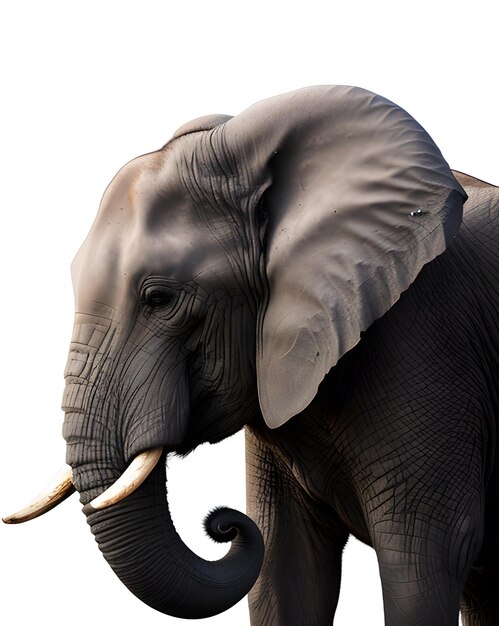 Photo elephant for decorating the project on a transparent background