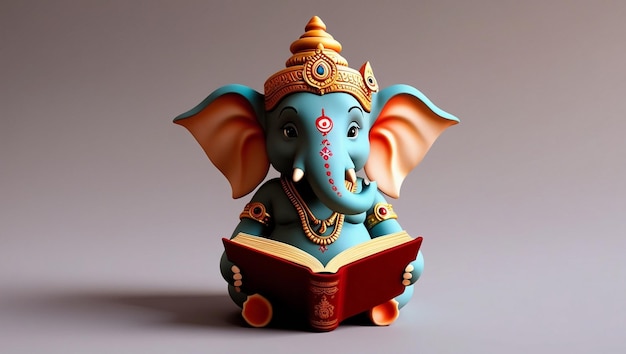 an elephant is sitting on a book with books