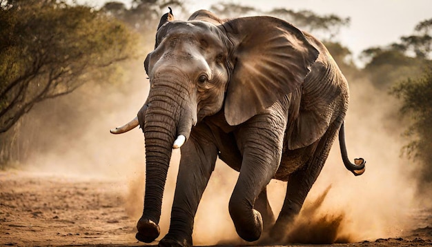 elephant in motion