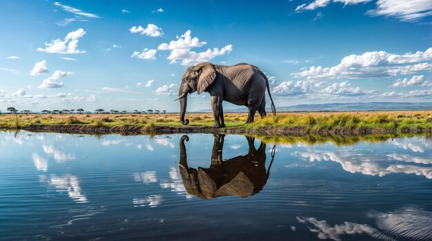 Photo elephant at national park