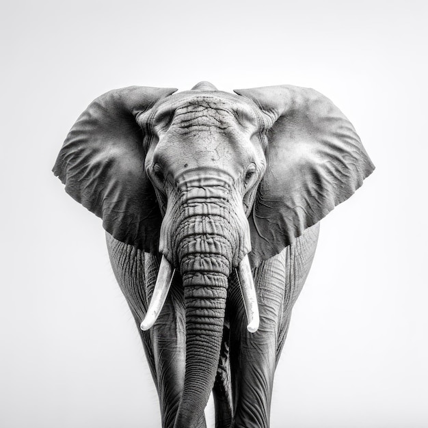 Elephant on white background