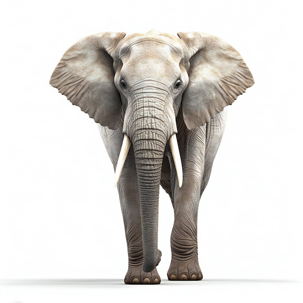 Elephant on a white background