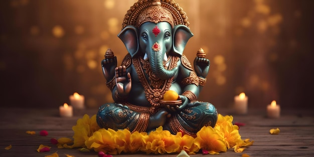 The elephantheaded god of wisdom and prosperity in Hinduism Lord Ganesha Concept Religion Hinduism Lord Ganesha Beliefs Mythology