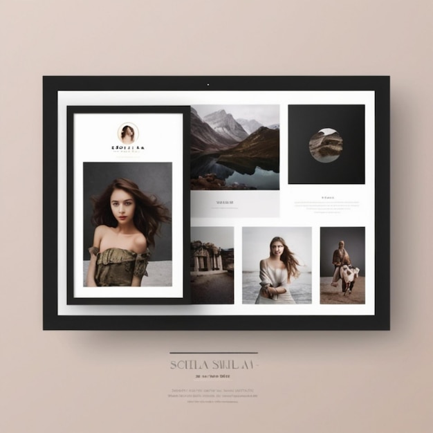 Elevate Your Portfolio Showcase with a Social Media Template Featuring Stylish Photo Frames