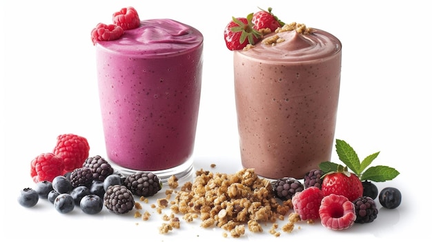 Elevate your regular berry smoothie with a serving of buckwheat adding a nutty and filling component