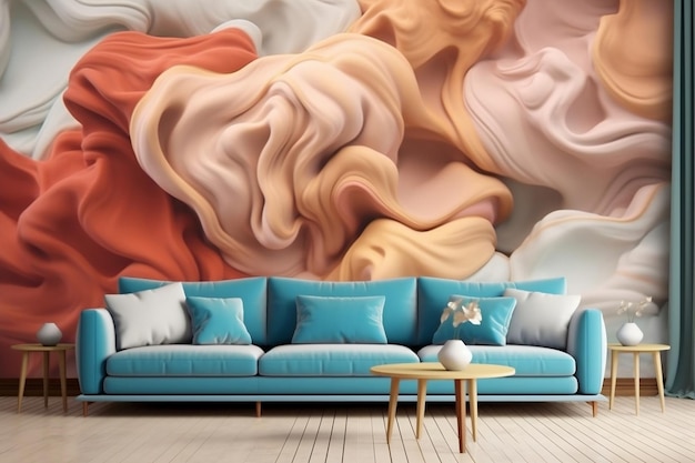 Elevate your room with this stunning 3D wallpaper Generative Ai