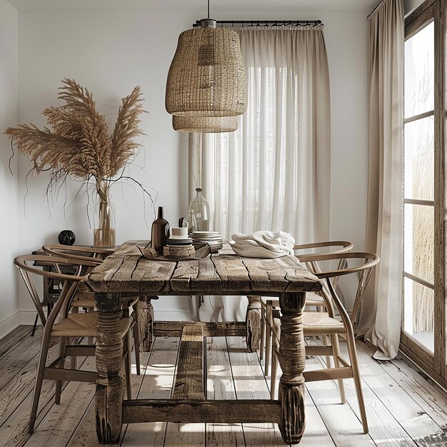 Photo elevate your space designing the perfect dining table and room setup