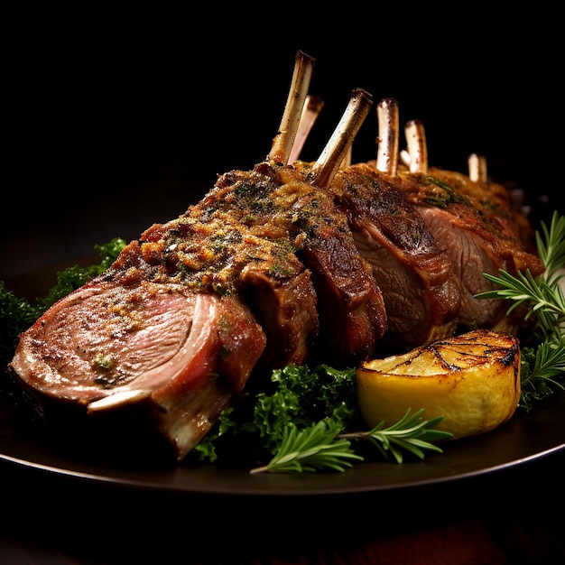 Elevated Elegance Savoring a Culinary Masterpiece with Rack of Lamb