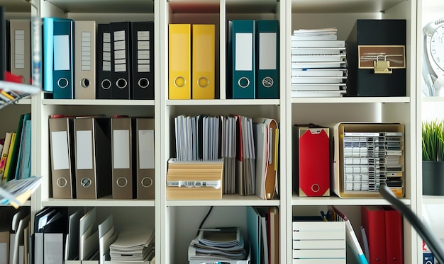 Elevated Perspective Office Shelves Overhead